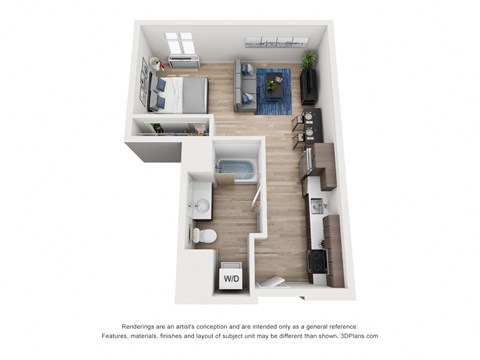 North Hollow Apartments B2 Floor Plan